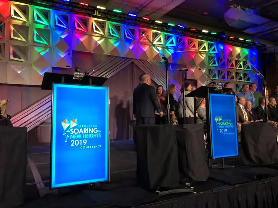 Presidential teleprompter setup