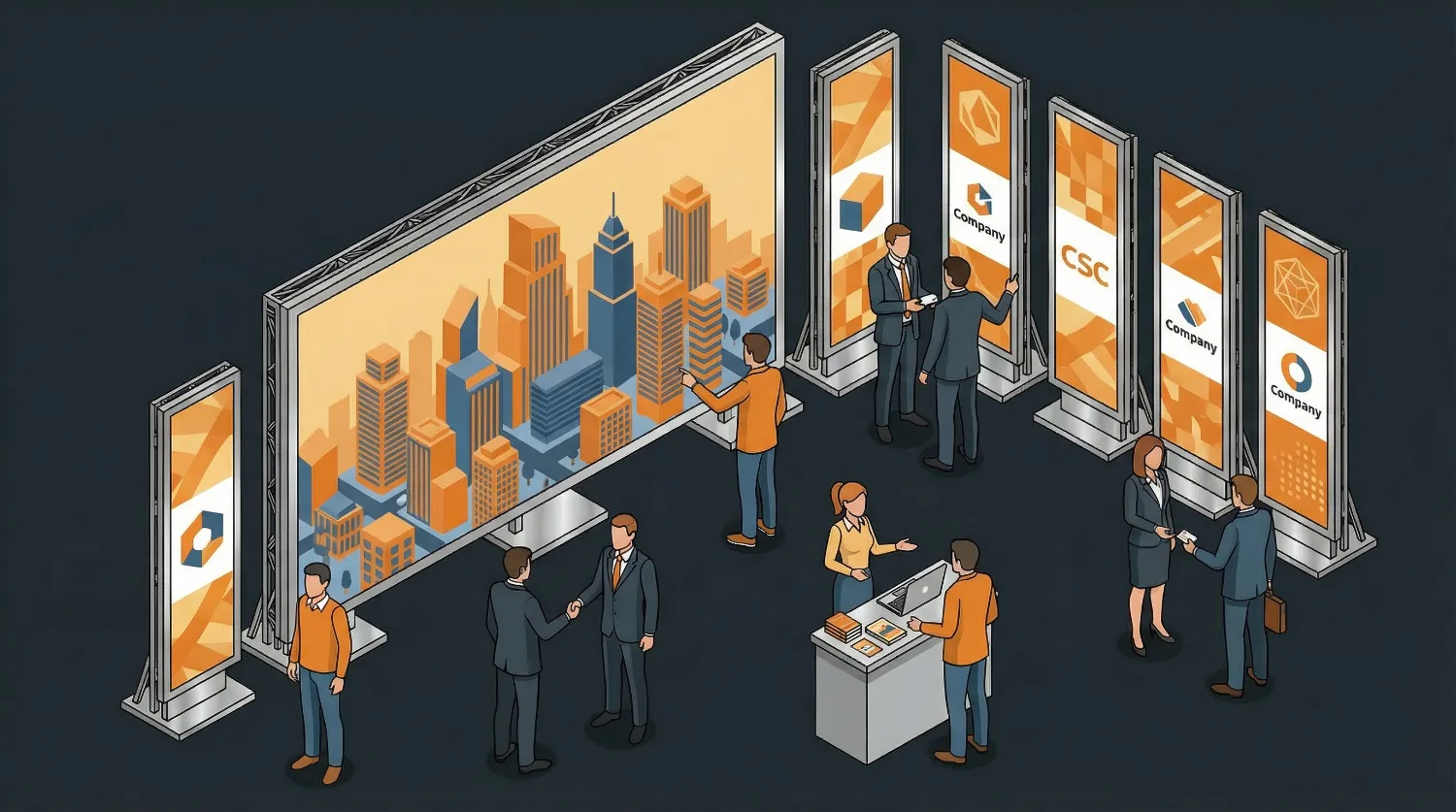 LED wall trade show booth chicago