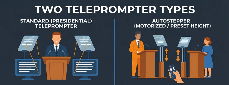 Presidential and AutoStepper Teleprompters